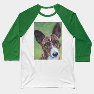 Basenji Fine Art Painting Baseball T-Shirt